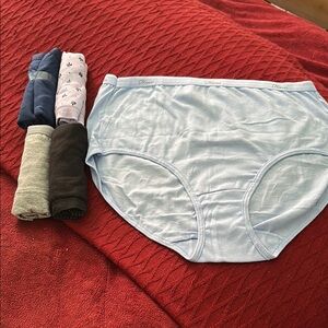 5 pair all cotton Hanes briefs